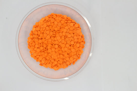 4mm Solid Orange Flower Sprinkle Confetti