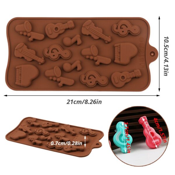 MUSICAL INSTRUMENT SILICONE CHOCOLATE MOLD