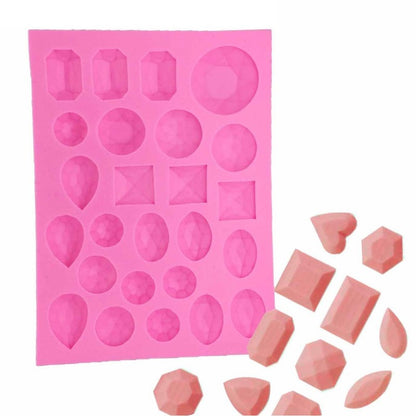 SILICON DIAMONDS & GEMS FONDANT MOLD
