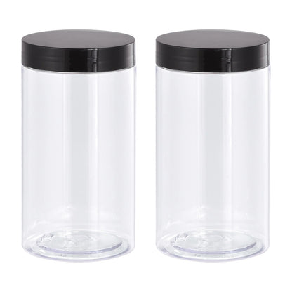 Black Lid Plastic PET JAR