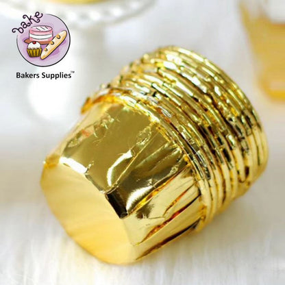 Golden Round Edge Cupcake Liner 50pcs