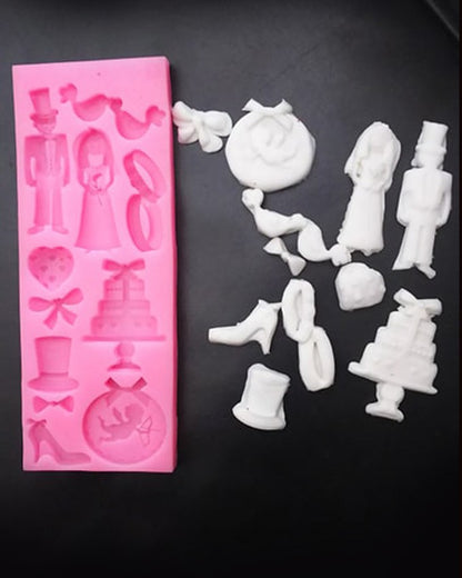 Silicon Large Fashion Theme Fondant Mold