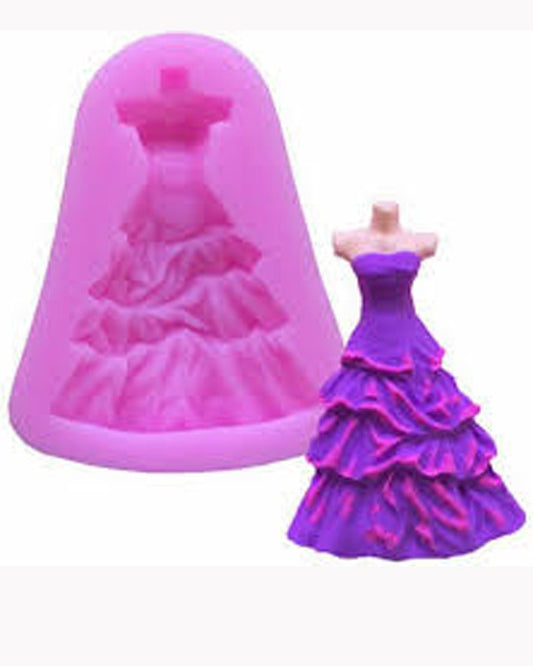 SILICON BRIDAL WEDDING DRESS FASHION FONDANT MOLD