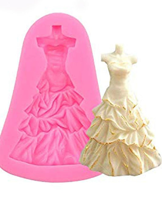 SILICON BRIDAL WEDDING DRESS FASHION FONDANT MOLD