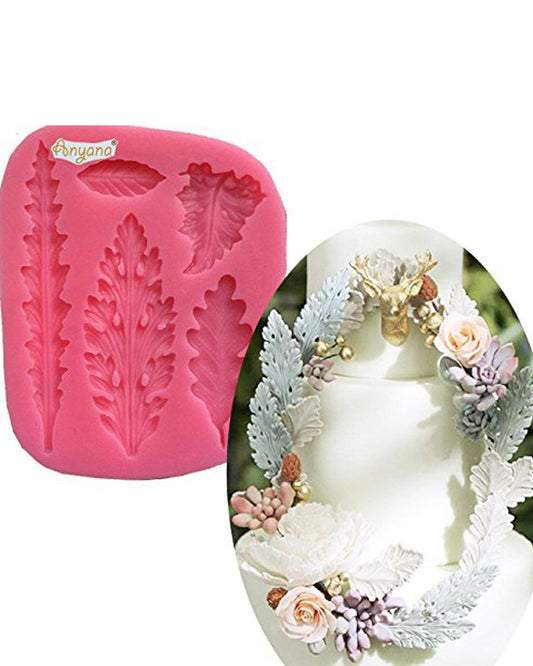 SILICONE LEAVES FONDANT MOLD