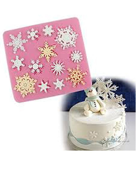 SILICON SNOW FLAKE FONDANT MOLD