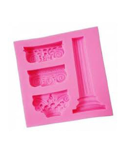 SILICON ROYAL PILLARS FONDANT MOLD