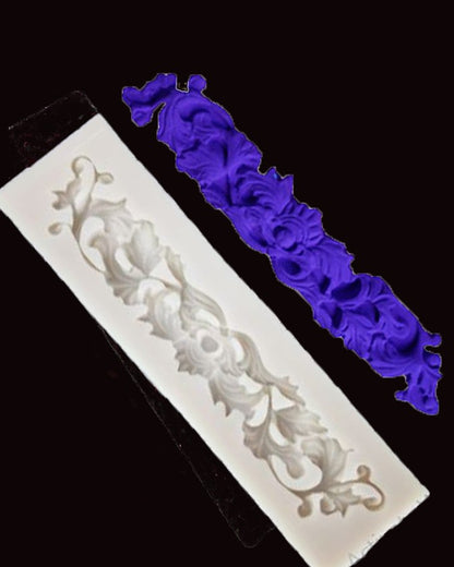 SILICON SYMMETRICAL FLOWER LACE FONDANT MOLD