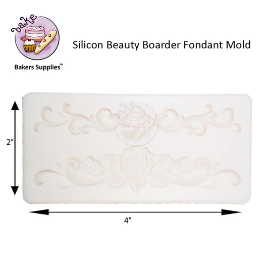 Silicon Beauty Boarder Fondant Mold