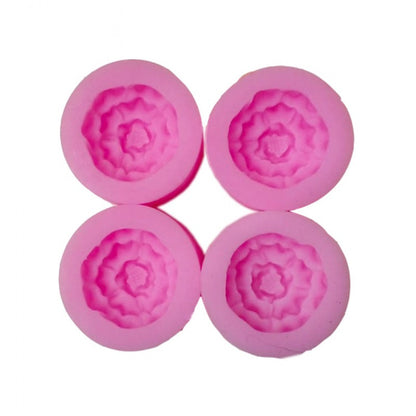 FOUR PIECE MINI ROSE FONDANT SILICON MOLD