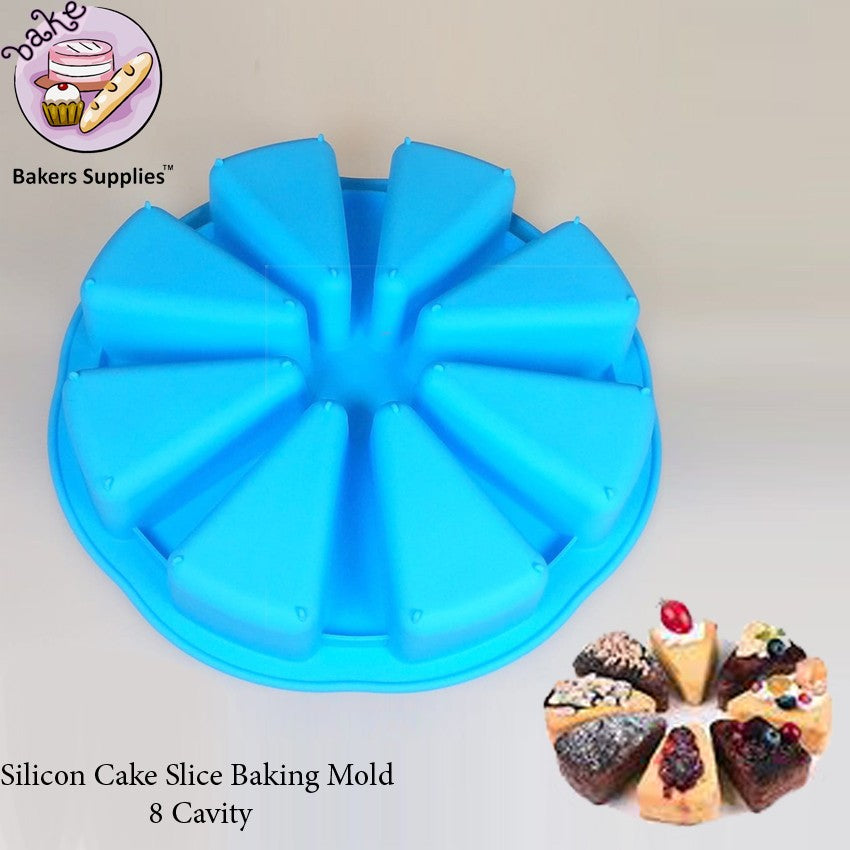 Silicon Cake Slice Baking Mold 8 Cavity