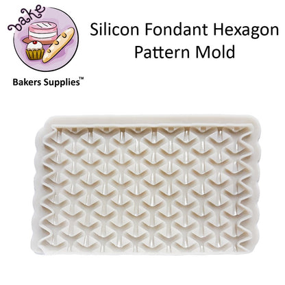 Silicon Fondant Hexagon Pattern Mold