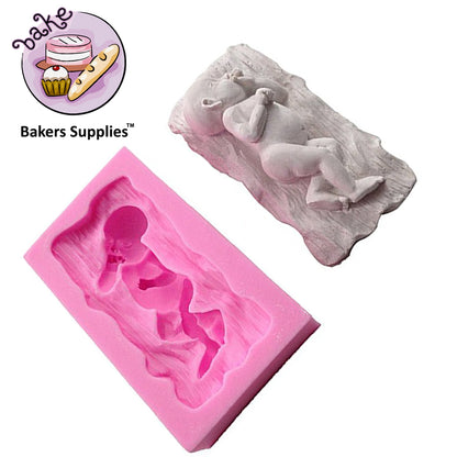 Silicon New Sleeping Baby Fondant Mold