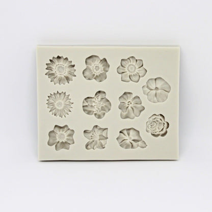 Silicon Multi Flowers New Fondant Mold