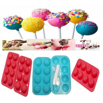 CAVITY ROUND SHAPE LOLLIPOP ICE SPHERE CHOCOLATE MOLD