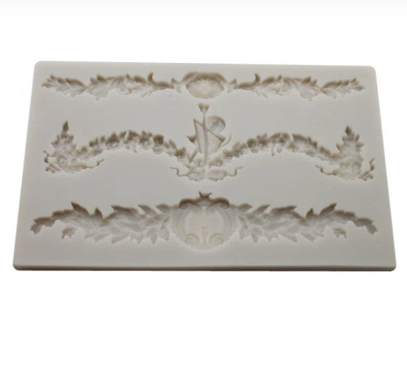 Silicon Baroque Border 3pcs Fondant Mold