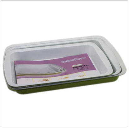 NS Double Coated Baking Tray Set of 3pcs