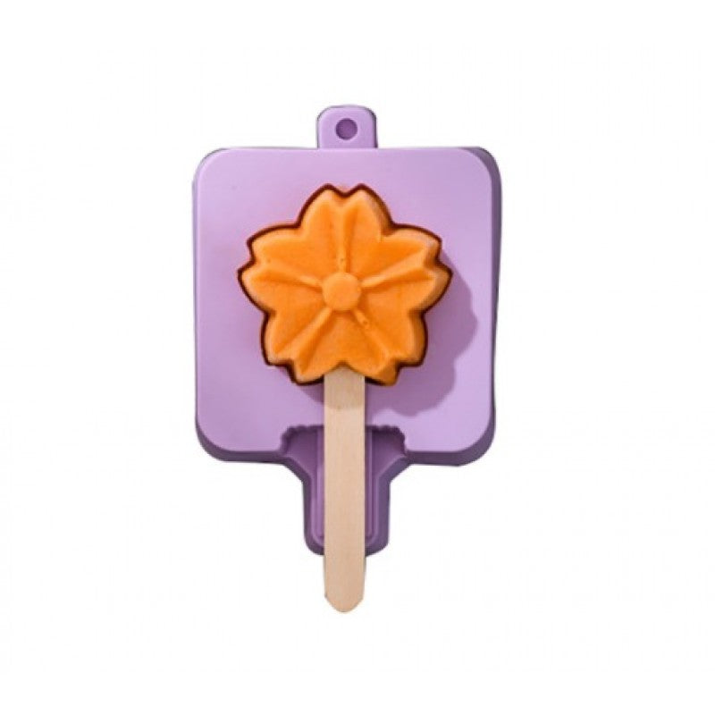 SILICON POPSICLE MOLD WITH 50 POPSICLE STICKS