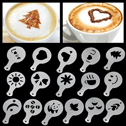CUPCAKE / COFFEE STENCILS (WHITE) 16 PCS