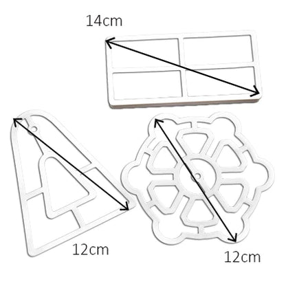 3 pcs Windmill Cookie Cutter