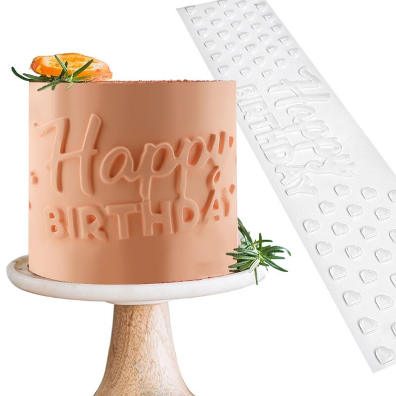 Non Stick Plastic 3D Happy Birthday Reusable Cake Demold