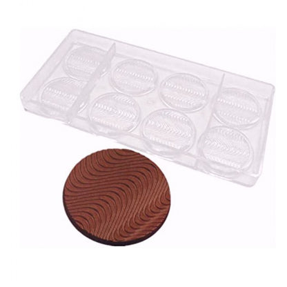 ACRYLIC ROUND WAVE SHAPE CHOCOLATE MOLD