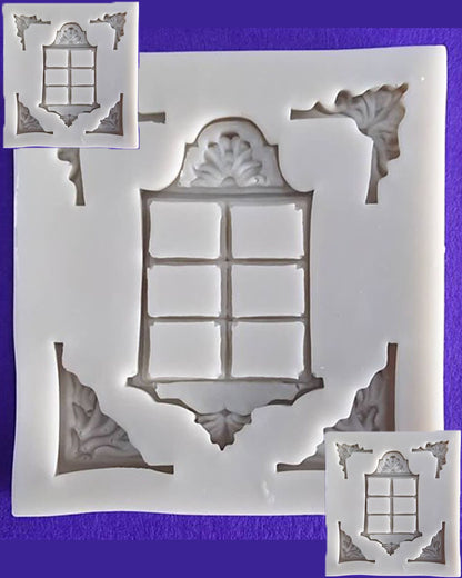 Silicon Royal Window Fondant Mold Size 6.5x6cm