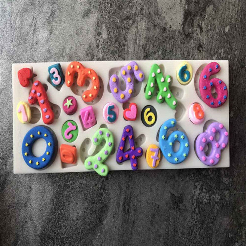 Beauty Numbers Silicone Fondant Molds