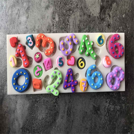 Beauty Numbers Silicone Fondant Molds