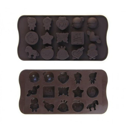 BABY BUTTERFLY HEART STAR SILICON CHOCOLATE MOLD