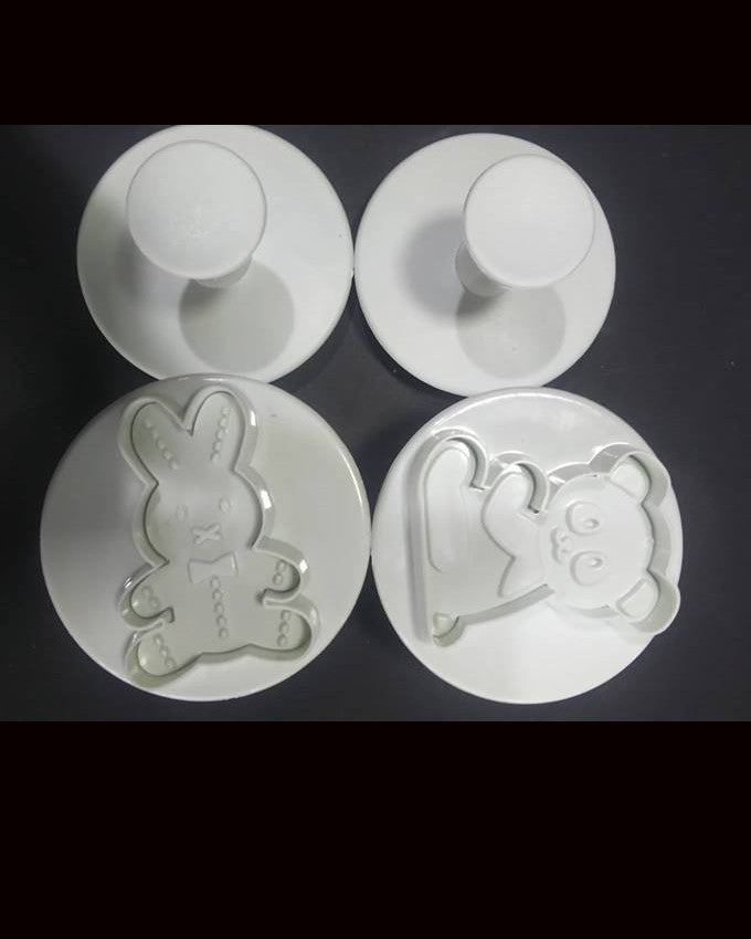 Bear Theme Plunger Cutter 4 Pcs Set