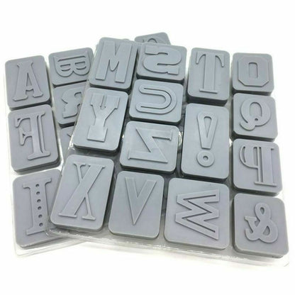 28pcs Fliya Alphabet Cookie Cutter Stamper Set