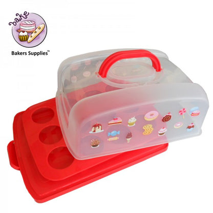 Rectangle Cake Caddy Cupcake Caddy