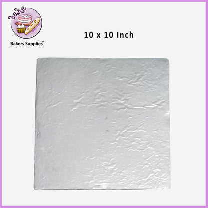 Regular Square Cake Board (Silver)