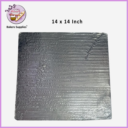 Regular Square Cake Board (Silver)