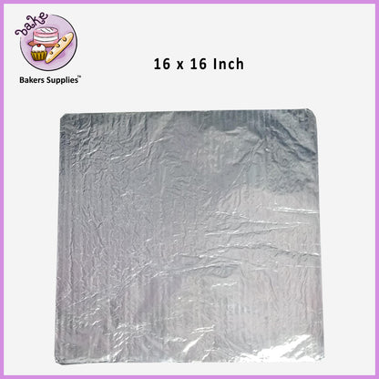 Regular Square Cake Board (Silver)