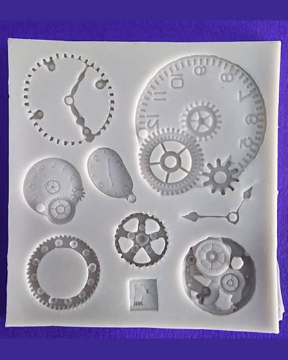 Silicon Clock Times Fondant Mold	Size 8.5x8cm