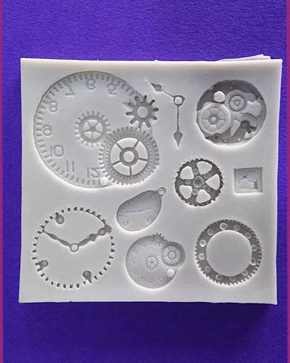 Silicon Clock Times Fondant Mold	Size 8.5x8cm