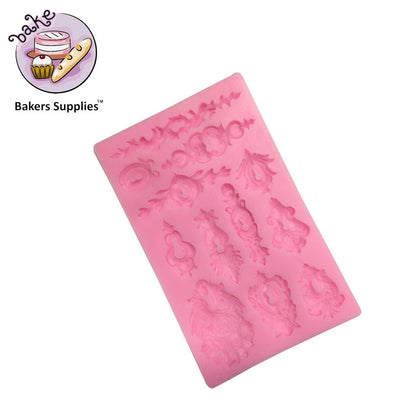 Silicon Damask Pattern Gumpaste Fondant Mold