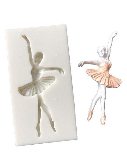SILICON DANCING BALLERINA FONDANT MOLD