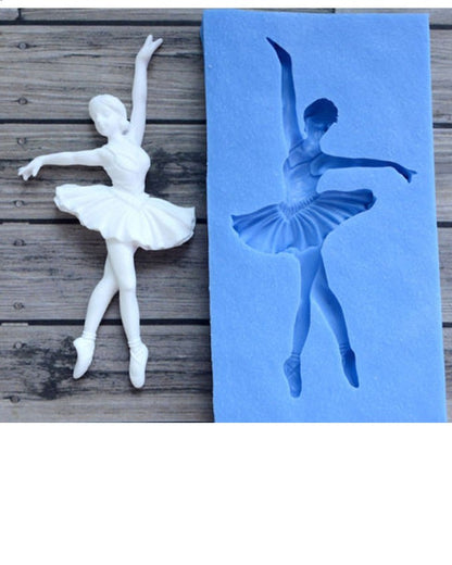 SILICON DANCING BALLERINA FONDANT MOLD