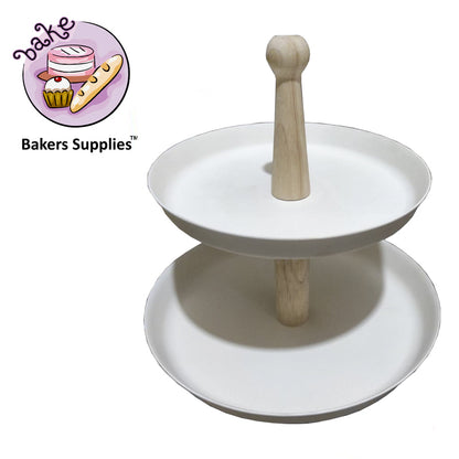 Patera Bambusowa Cake Stand 2 Tier Set