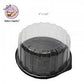 Black Disposable Transparent Cake Box 9" Height 6"