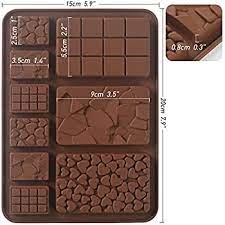 Multi Shapes Bars Silicon Chocolate Mold size 7" x 5"