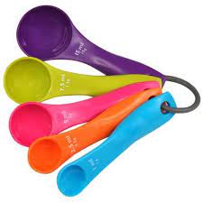 Multi Color Measuring Spoons 5pcs set