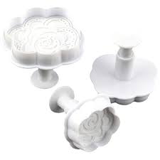 PRESSED ROSE PLUNGER CUTTER 3PCS SET