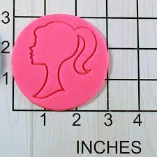 Barbie Face Cookie Cutter size 2.5 x 2.5