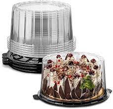 Brown Base Disposable Round Cake Clear Box