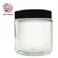Black Lid Plastic PET JAR