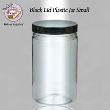 Black Lid Plastic PET JAR